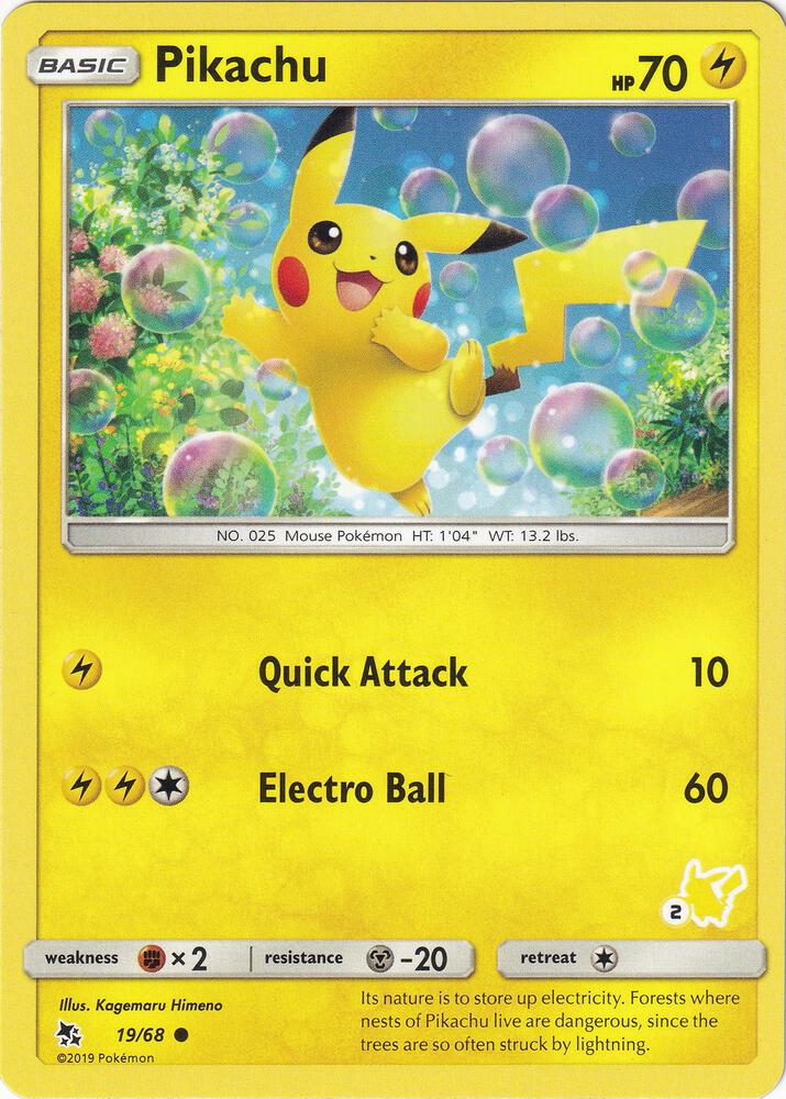 Pikachu - 19/68 (#2 Pikachu Stamped) card image