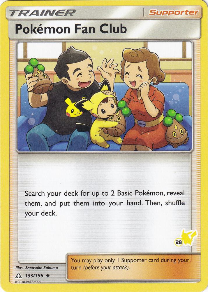 Pokemon Fan Club - 133/156 (#28 Pikachu Stamped) card image