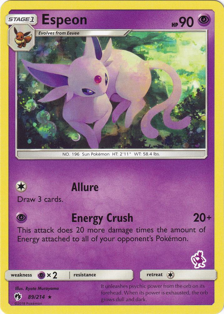 Espeon - 89/214 (Mewtwo Stamped) card image