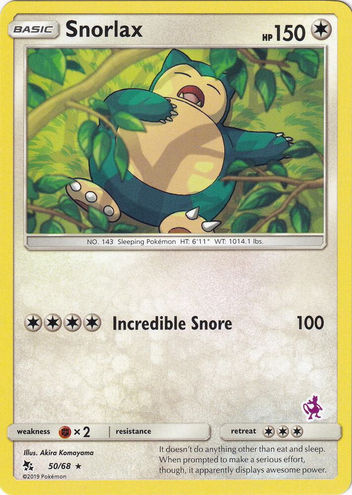 Snorlax - 50/68 (Mewtwo Stamped) card image