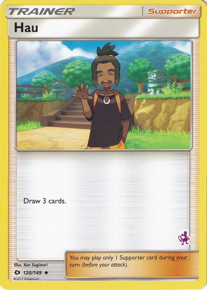 Hau - 120/149 (Mewtwo Stamped) card image