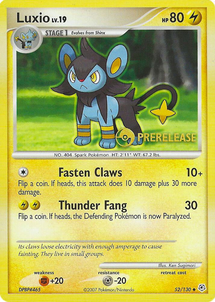 Luxio - 52/130 (Prerelease) card image