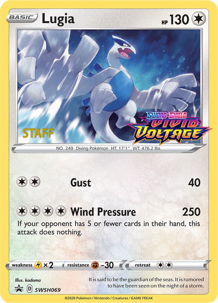 Lugia - SWSH069 (Prerelease) [Staff] card image