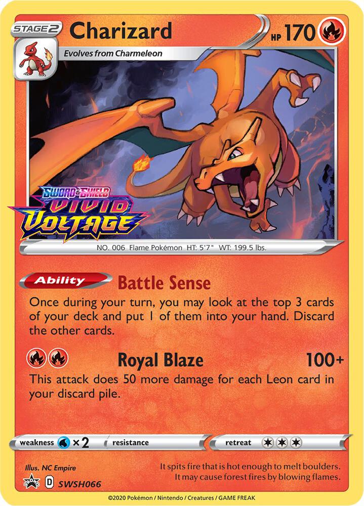 Charizard - SWSH066 (Prerelease) card image