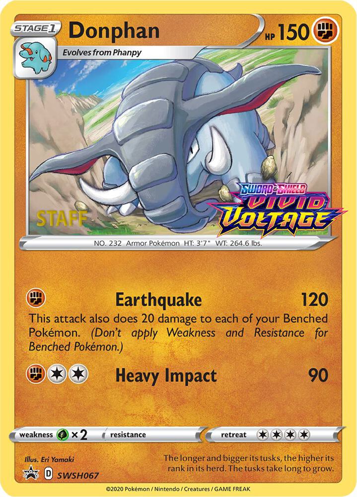 Donphan - SWSH067 (Prerelease) [Staff] card image