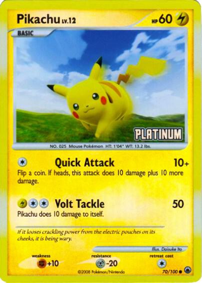 Pikachu - 70/100 [Platinum] card image
