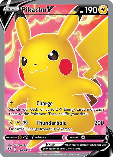 Pikachu V (Full Art) card image