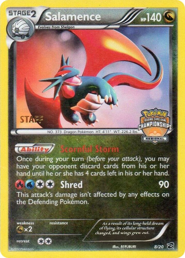 Salamence - 8/20 (Regional Championships) [Staff] card image