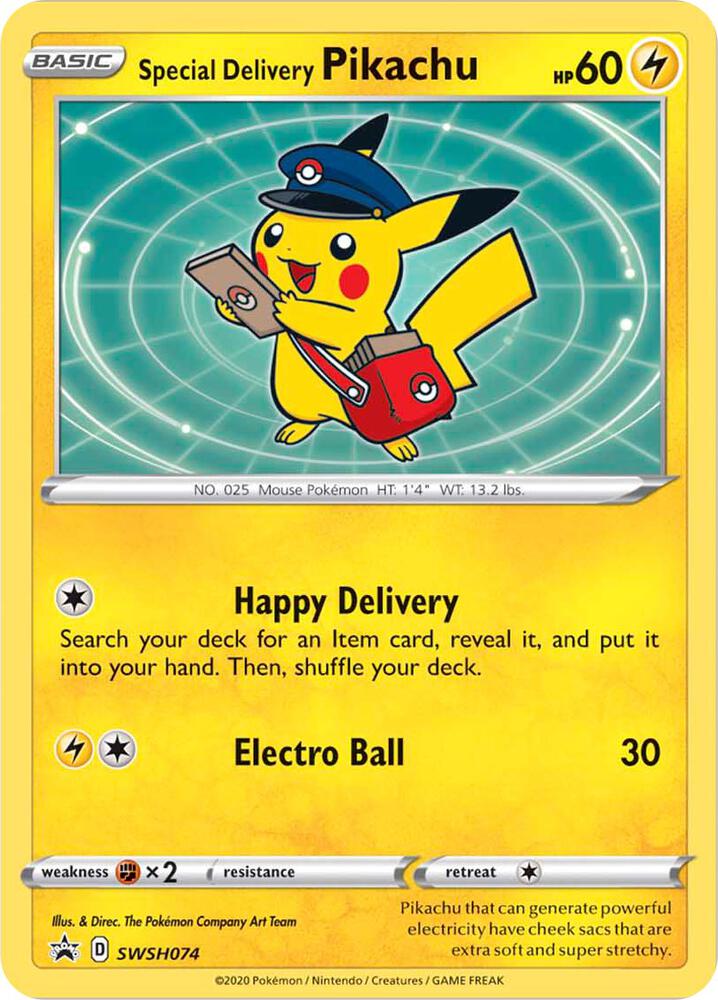 Special Delivery Pikachu - SWSH074 card image