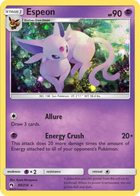 Espeon - 89/214 (Cosmos Holo) card image
