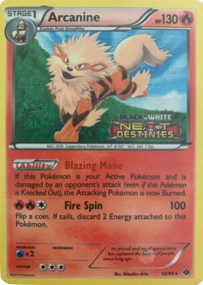 Arcanine - 12/99 (Prerelease) card image