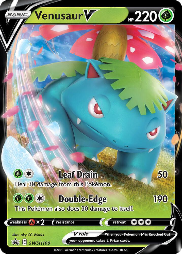 Venusaur V - SWSH100 card image