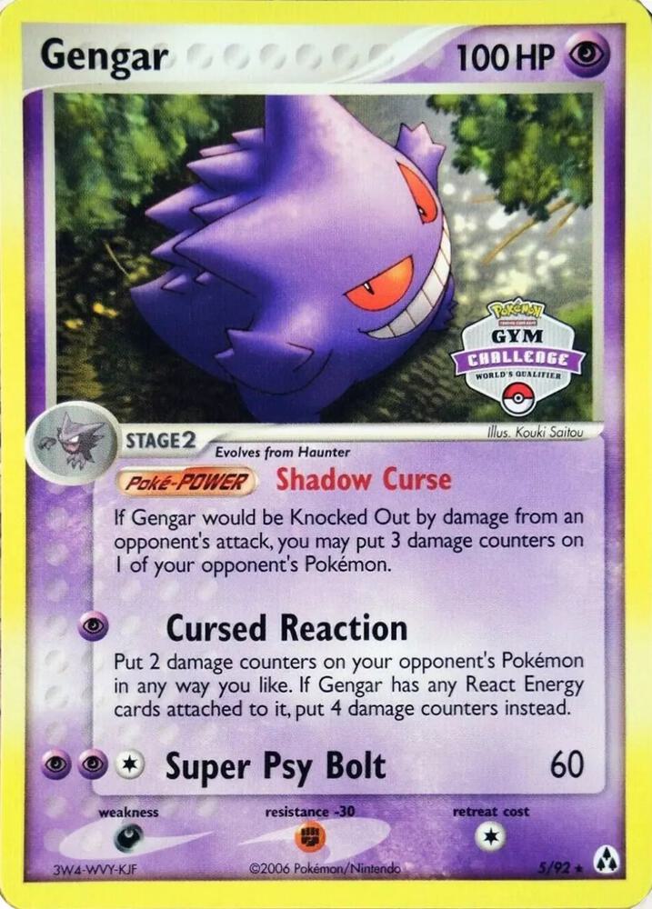 Gengar - 5/92 (Gym Challenge) card image