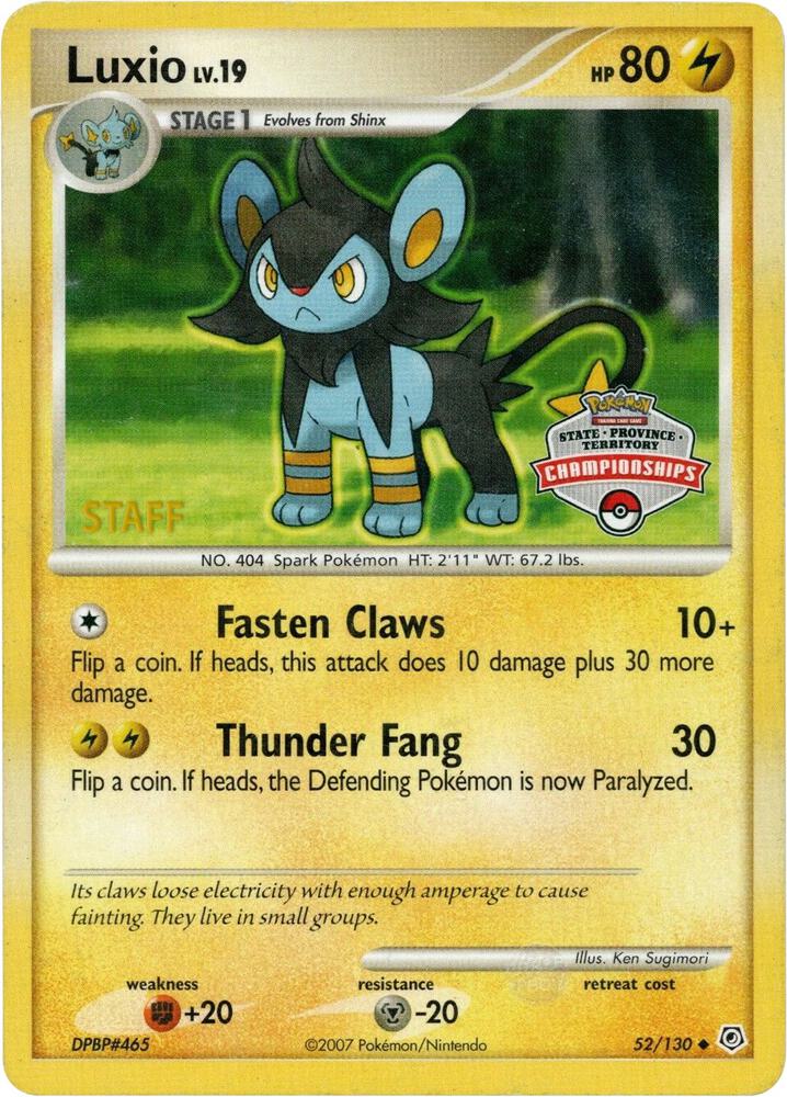Luxio - 52/130 (State Championships) [Staff] card image