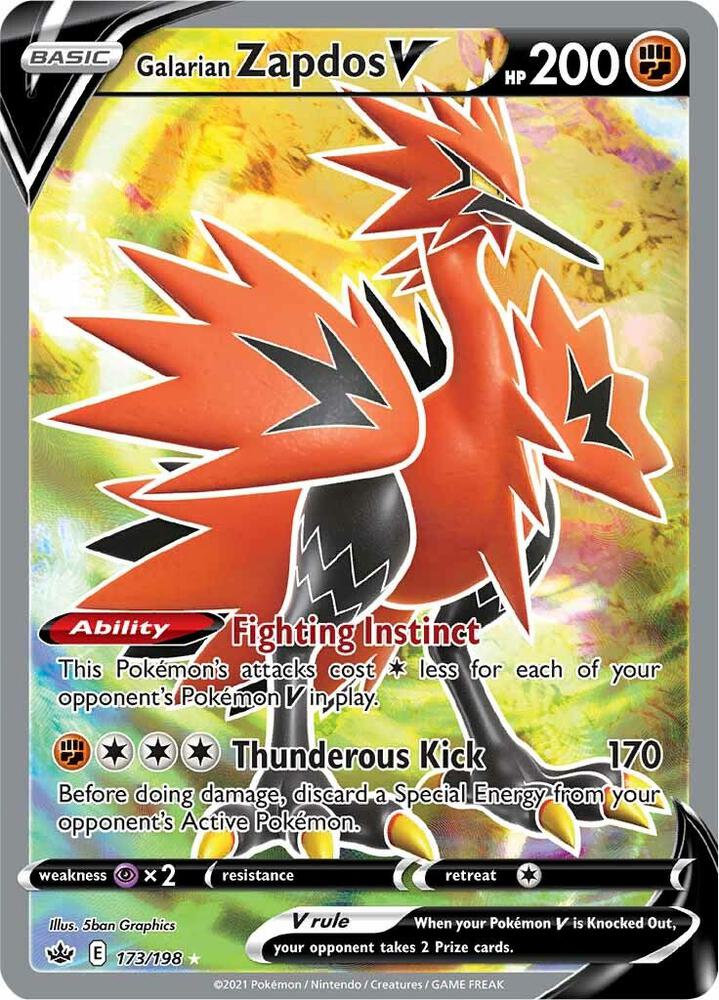 Galarian Zapdos V (Full Art) card image