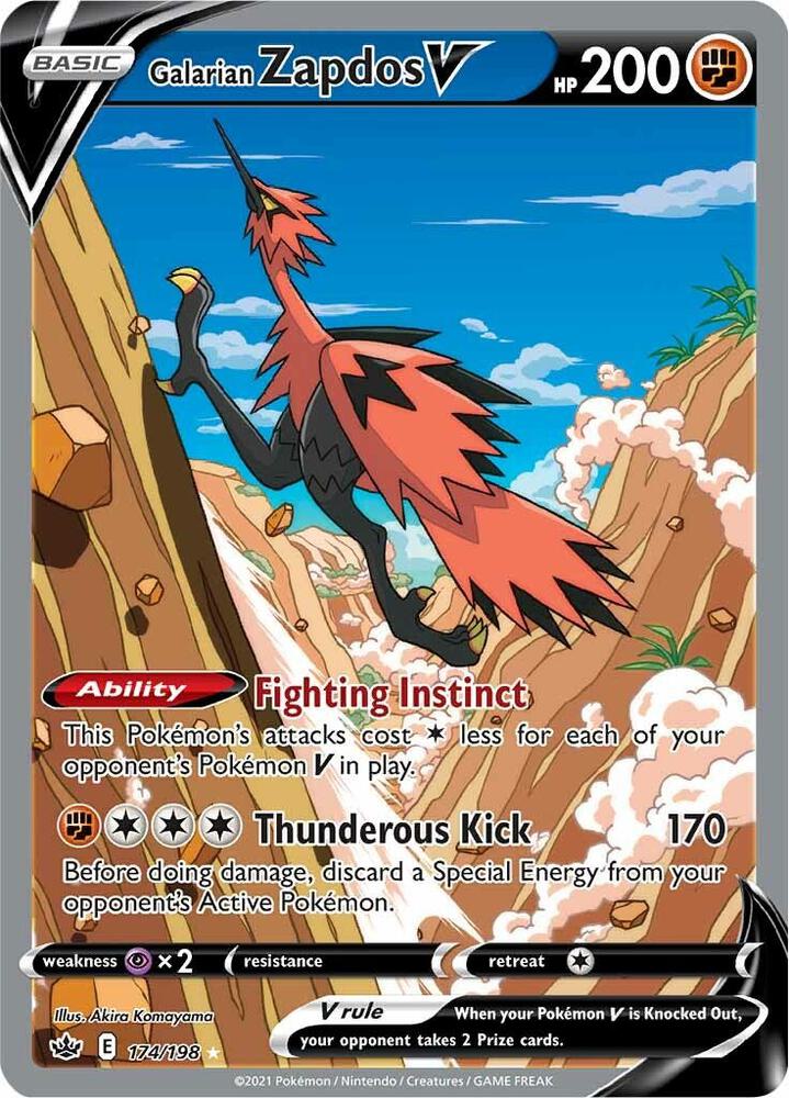 Galarian Zapdos V (Alternate Full Art) card image