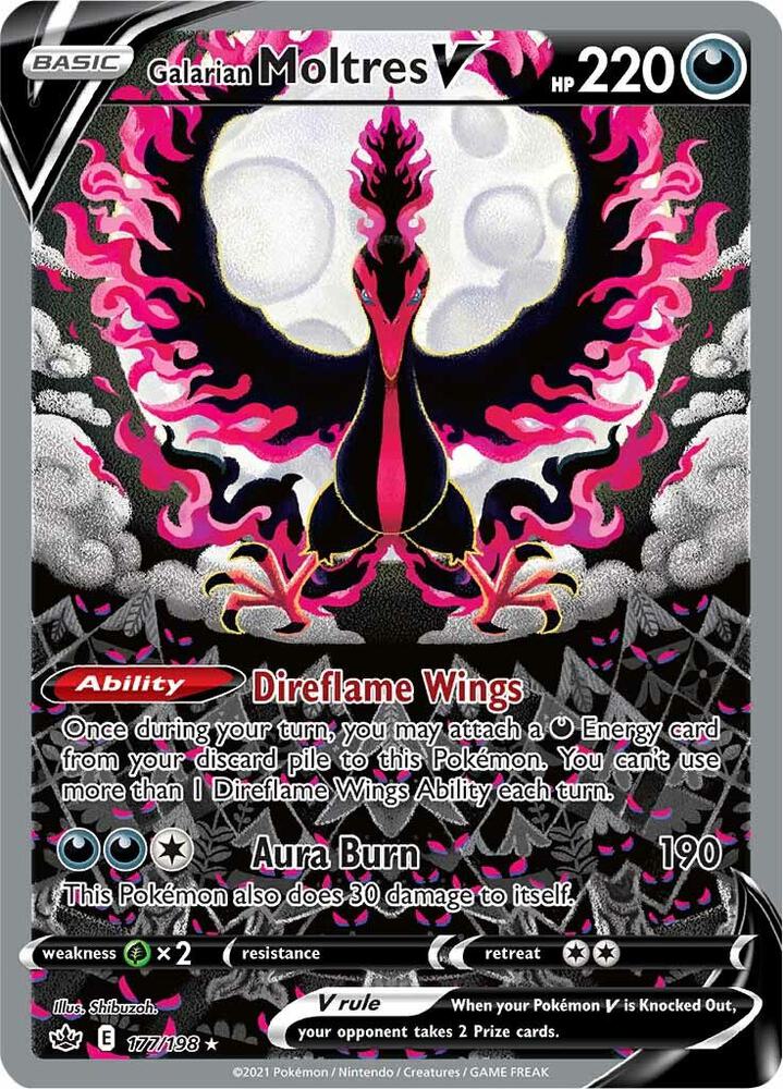 Galarian Moltres V (Alternate Full Art) card image