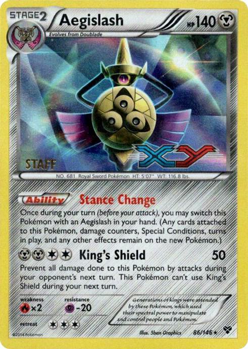 Aegislash - 86/146 (Prerelease) [Staff] card image