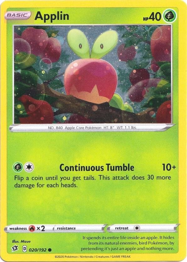 Applin - 020/192 (Cosmos Holo) card image