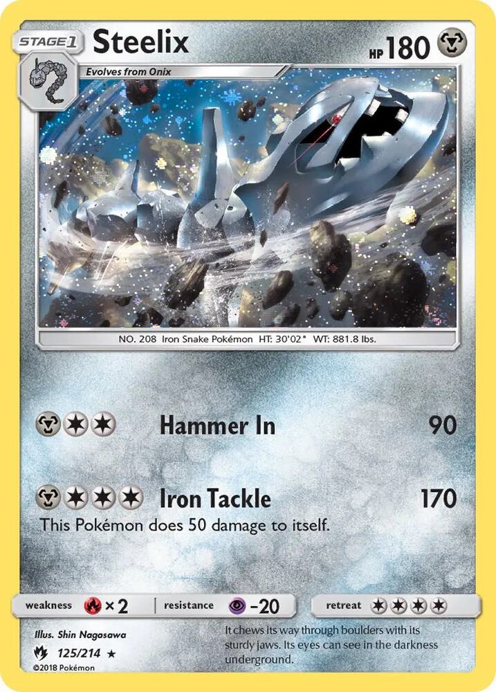 Steelix - 125/214 (Cosmos Holo) card image
