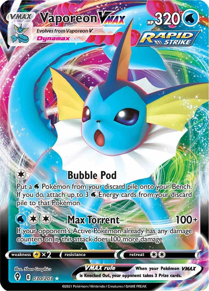 Vaporeon VMAX card image