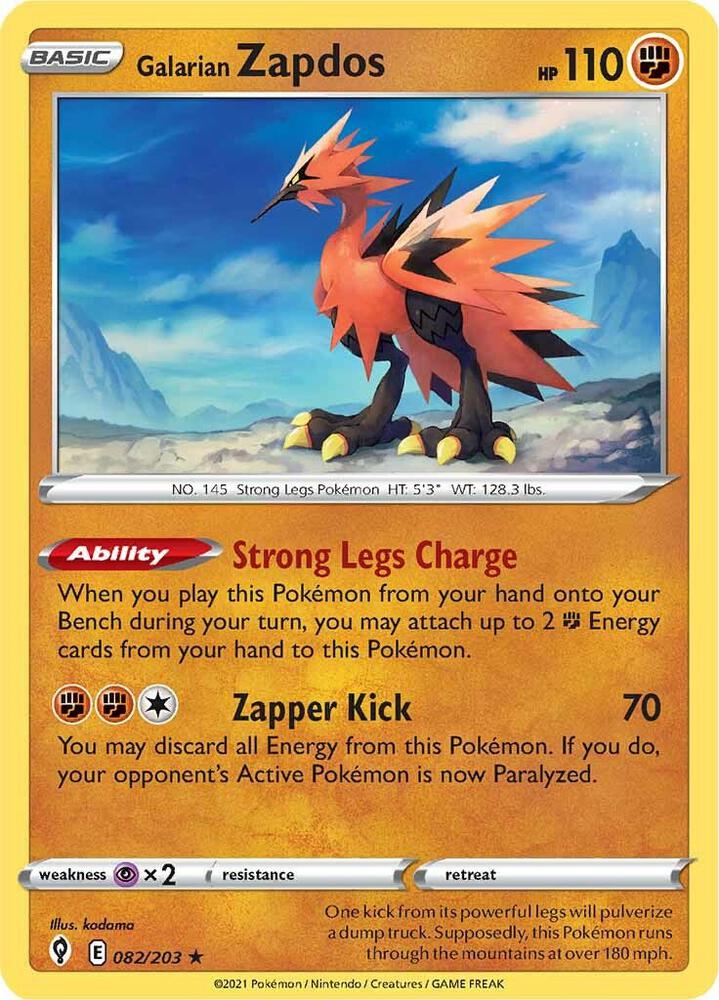 Galarian Zapdos card image