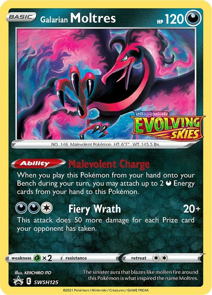 Galarian Moltres - SWSH125 (Prerelease) card image