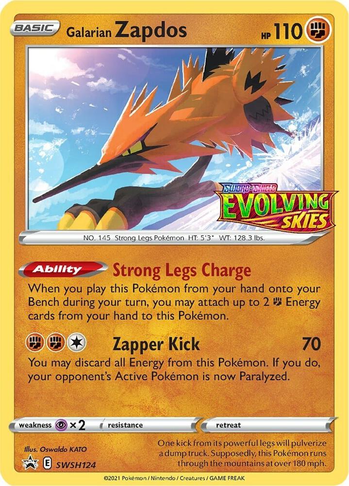 Galarian Zapdos - SWSH124 (Prerelease) card image