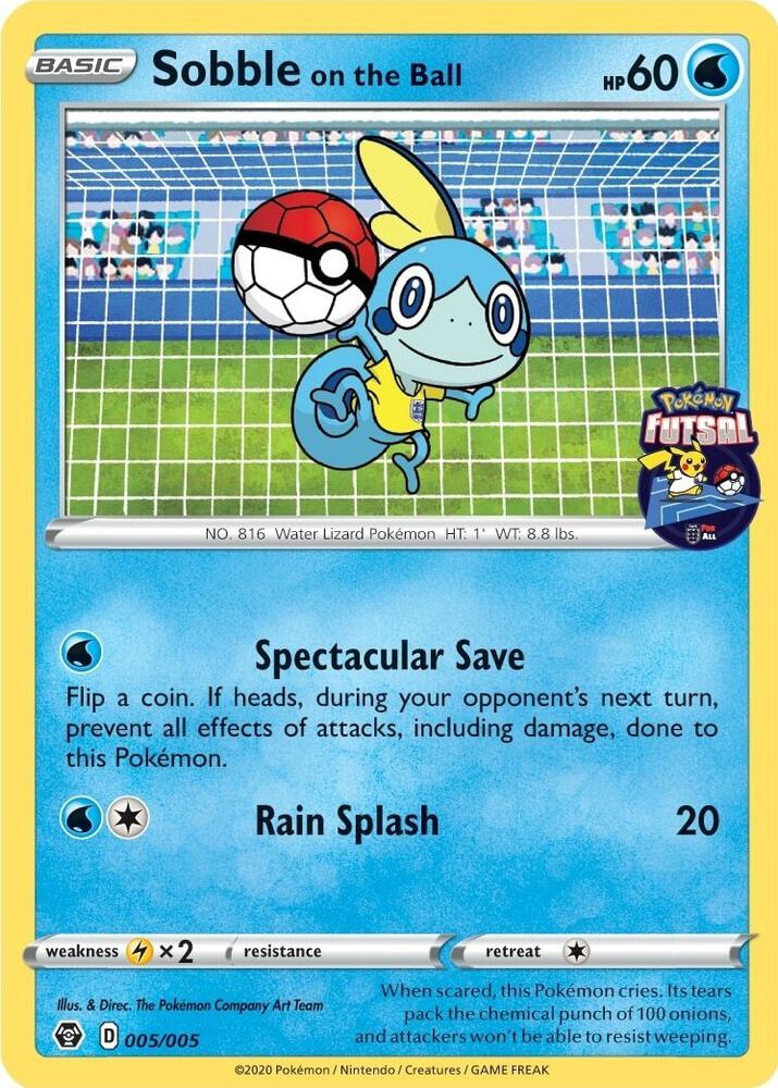 Sobble on the Ball - 005/005 (Pokemon Futsal) card image