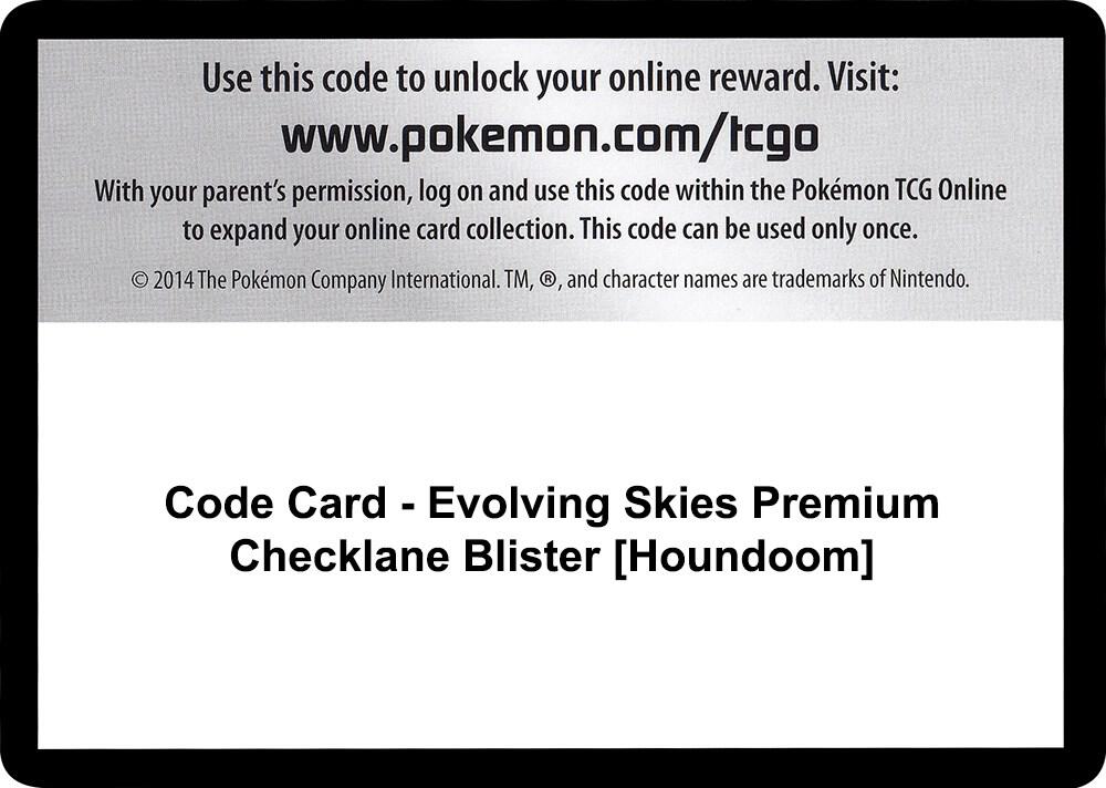 Code Card - Evolving Skies Premium Checklane Blister [Houndoom] card image