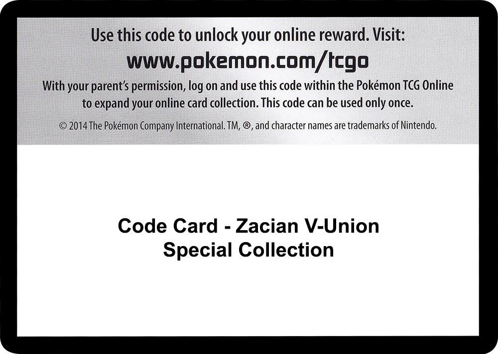 Code Card - Zacian V-UNION Special Collection card image