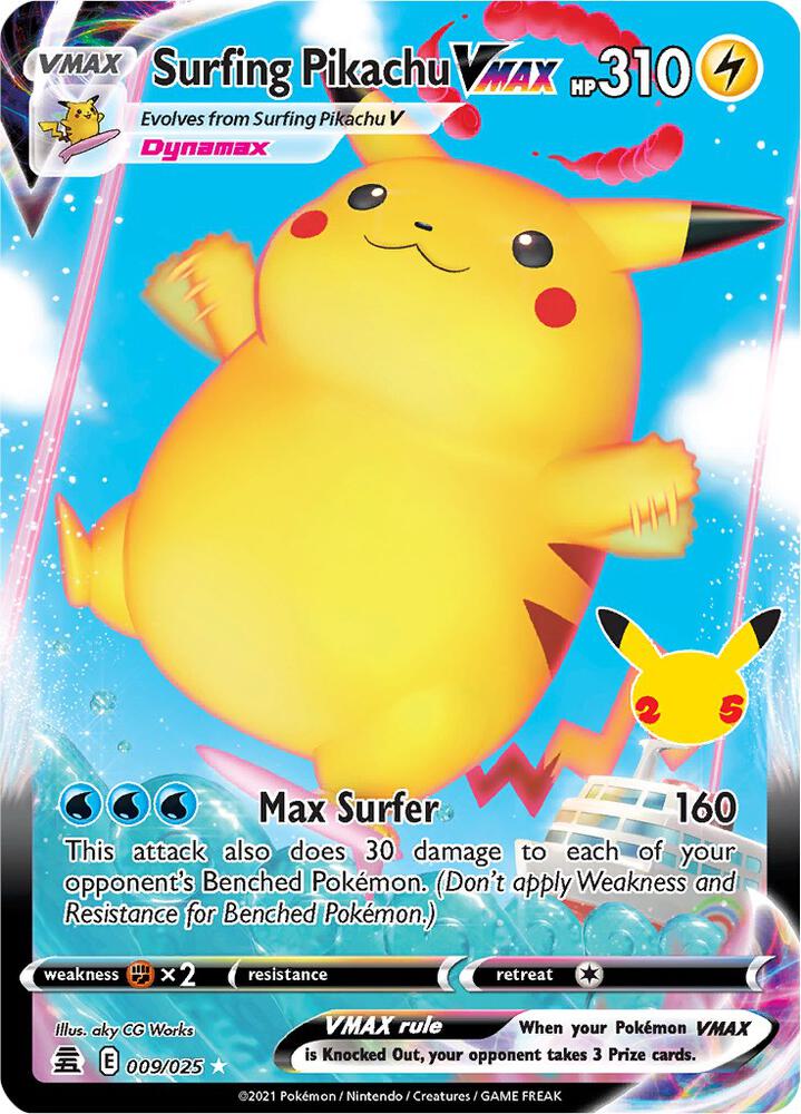 Surfing Pikachu VMAX card image