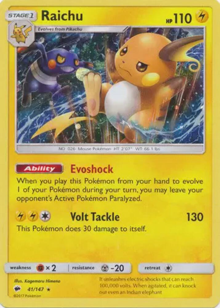 Raichu - 41/147 (Cosmos Holo) card image