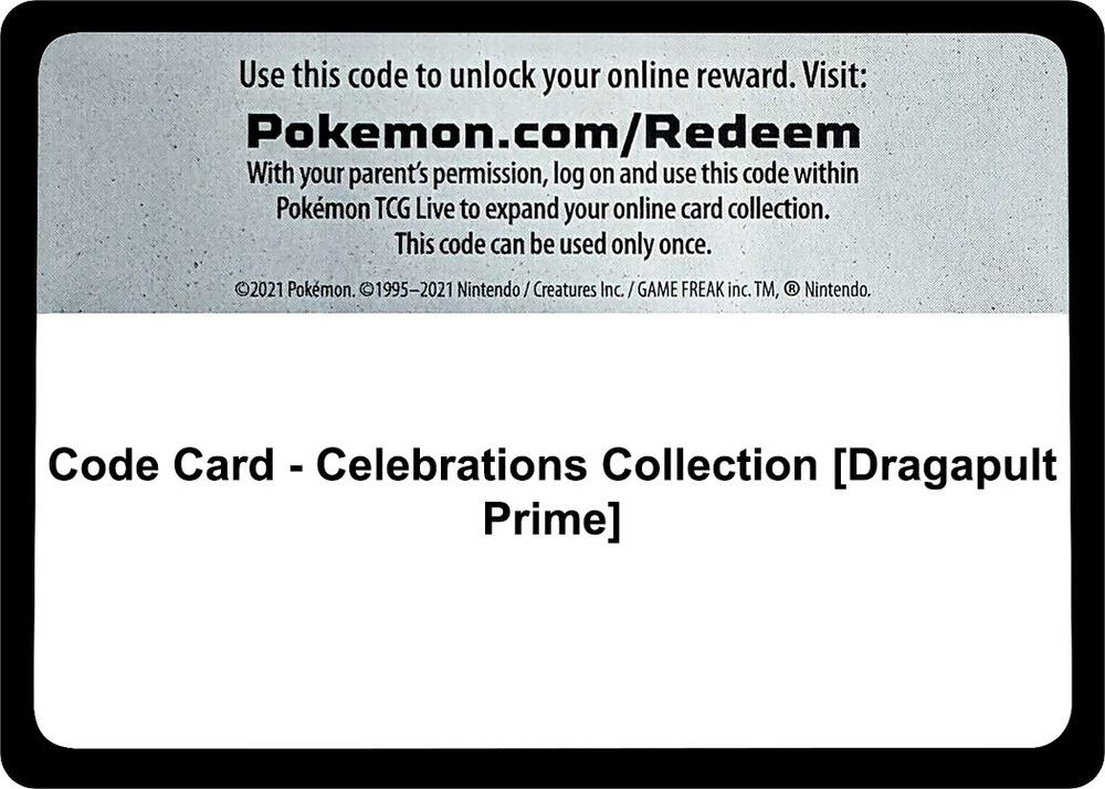 Code Card - Celebrations Collection [Dragapult Prime] card image