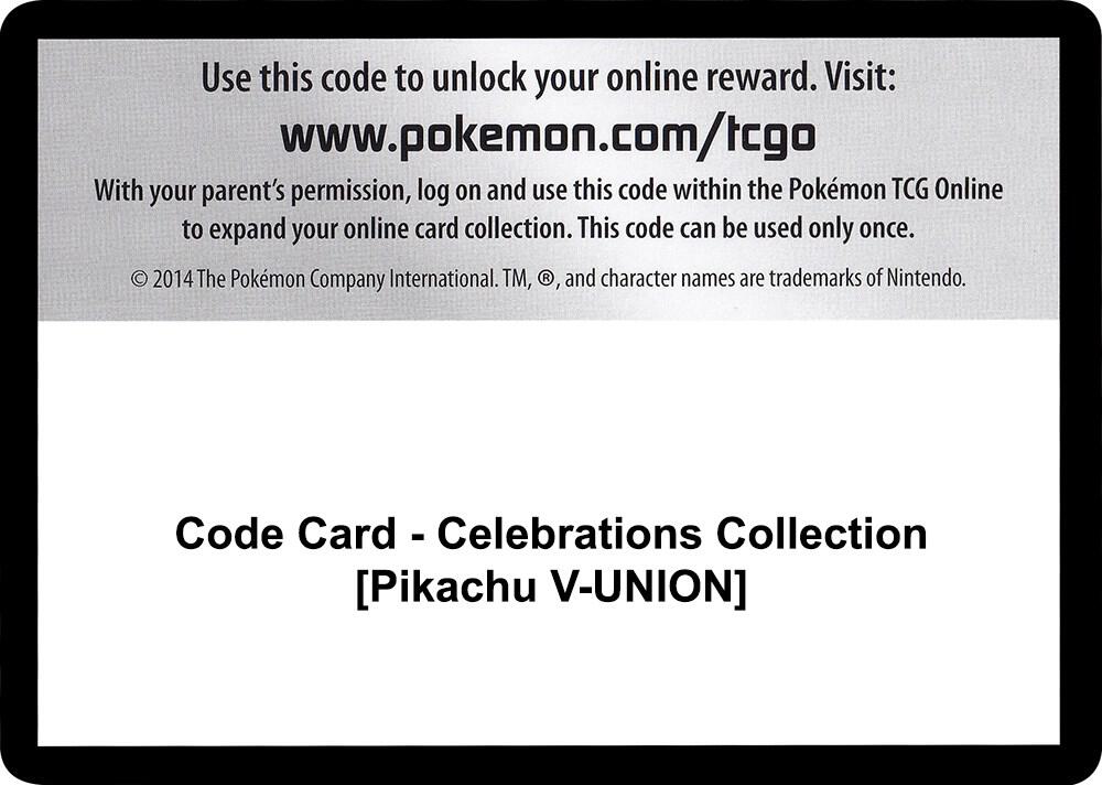 Code Card - Celebrations Collection [Pikachu V-UNION] card image