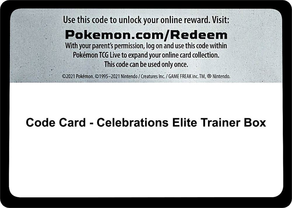 Code Card - Celebrations Elite Trainer Box card image