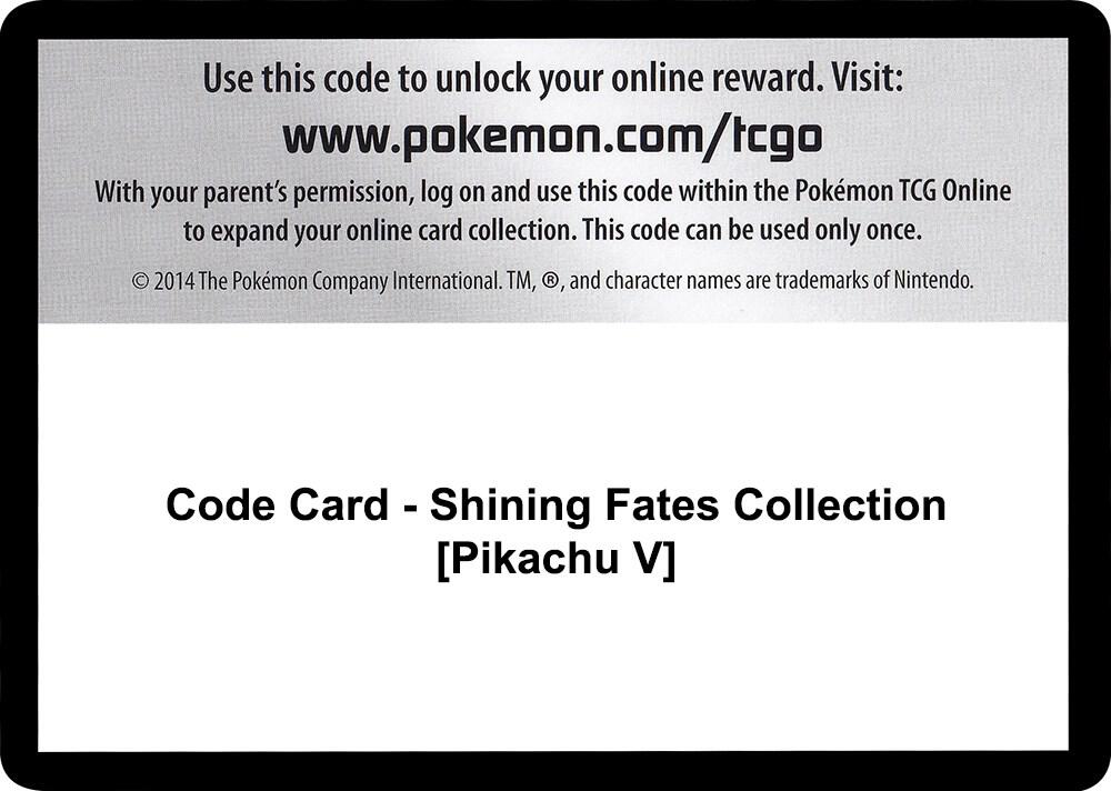 Code Card - Shining Fates Collection [Pikachu V] card image
