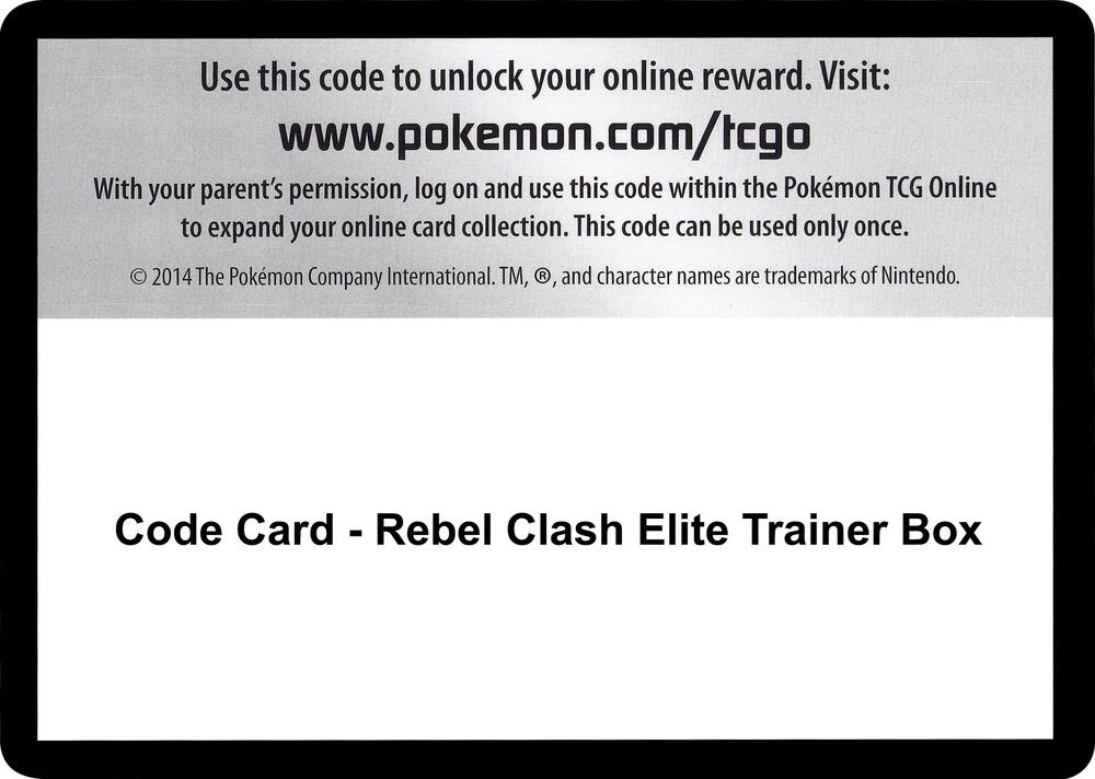 Code Card - Rebel Clash Elite Trainer Box card image