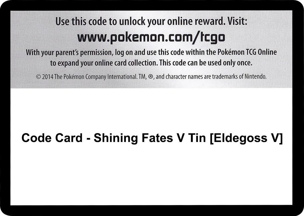 Code Card - Shining Fates V Tin [Eldegoss V] card image
