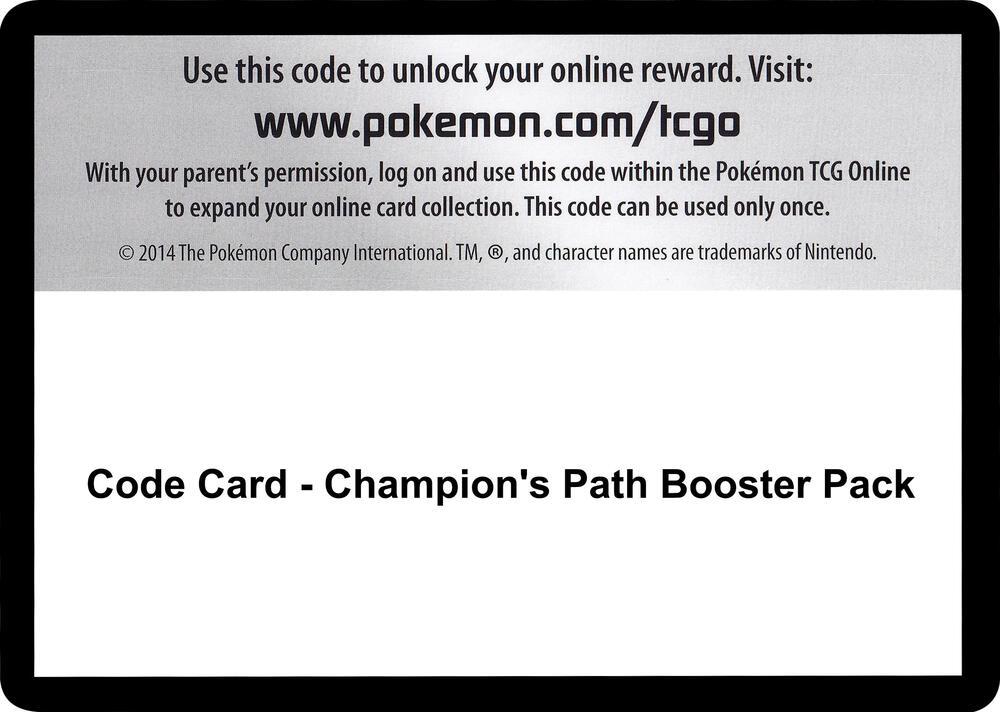 Code Card - Champion's Path Booster Pack card image