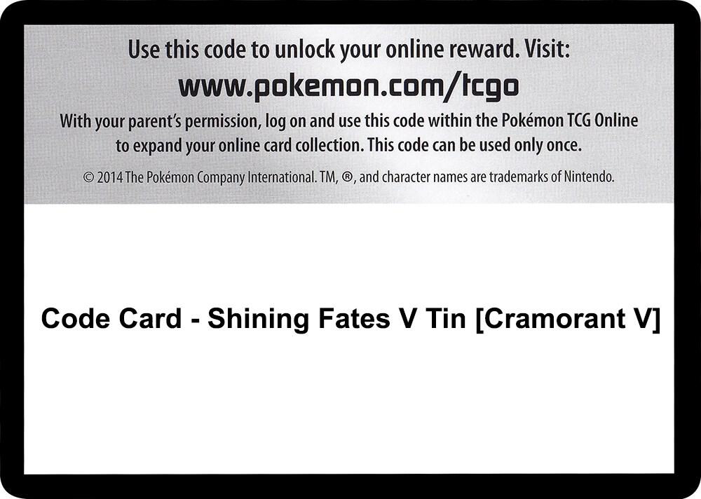 Code Card - Shining Fates V Tin [Cramorant V] card image