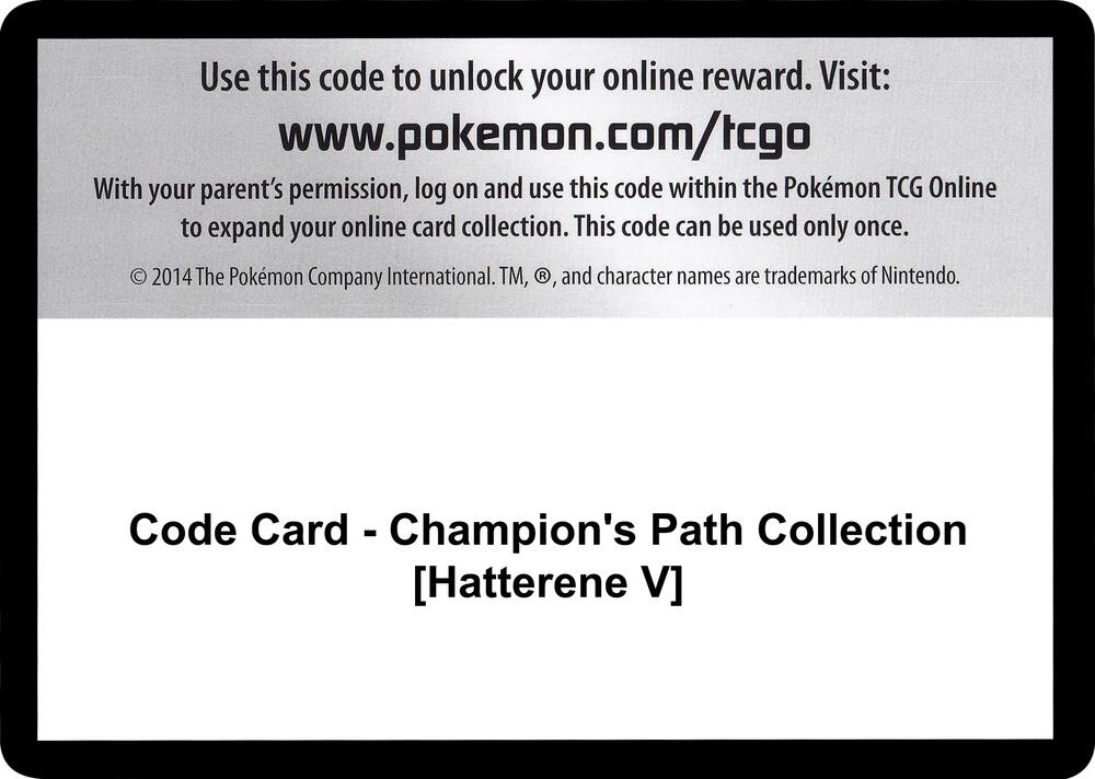 Code Card - Champion's Path Collection [Hatterene V] card image