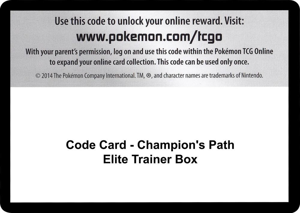 Code Card - Champion's Path Elite Trainer Box card image