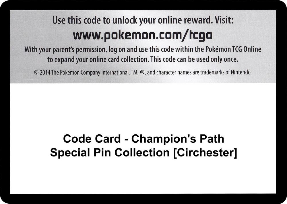 Code Card - Champion's Path Special Pin Collection [Circhester] card image