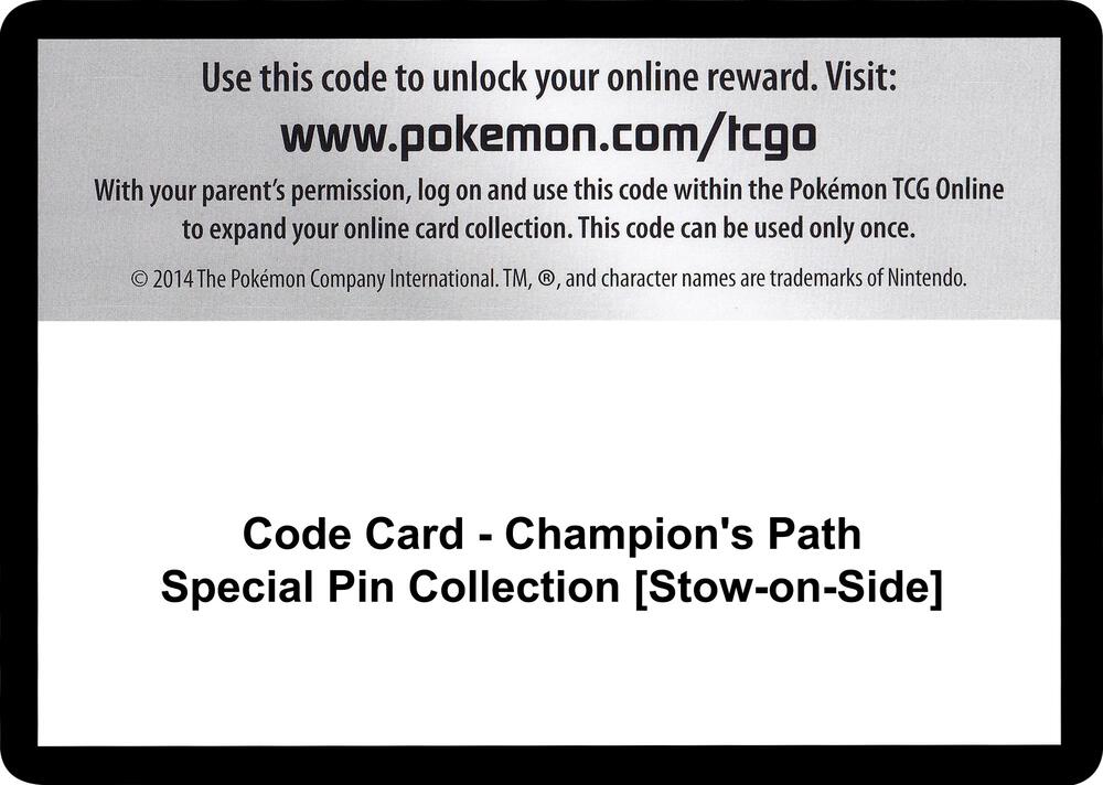 Code Card - Champion's Path Special Pin Collection [Stow-on-Side] card image