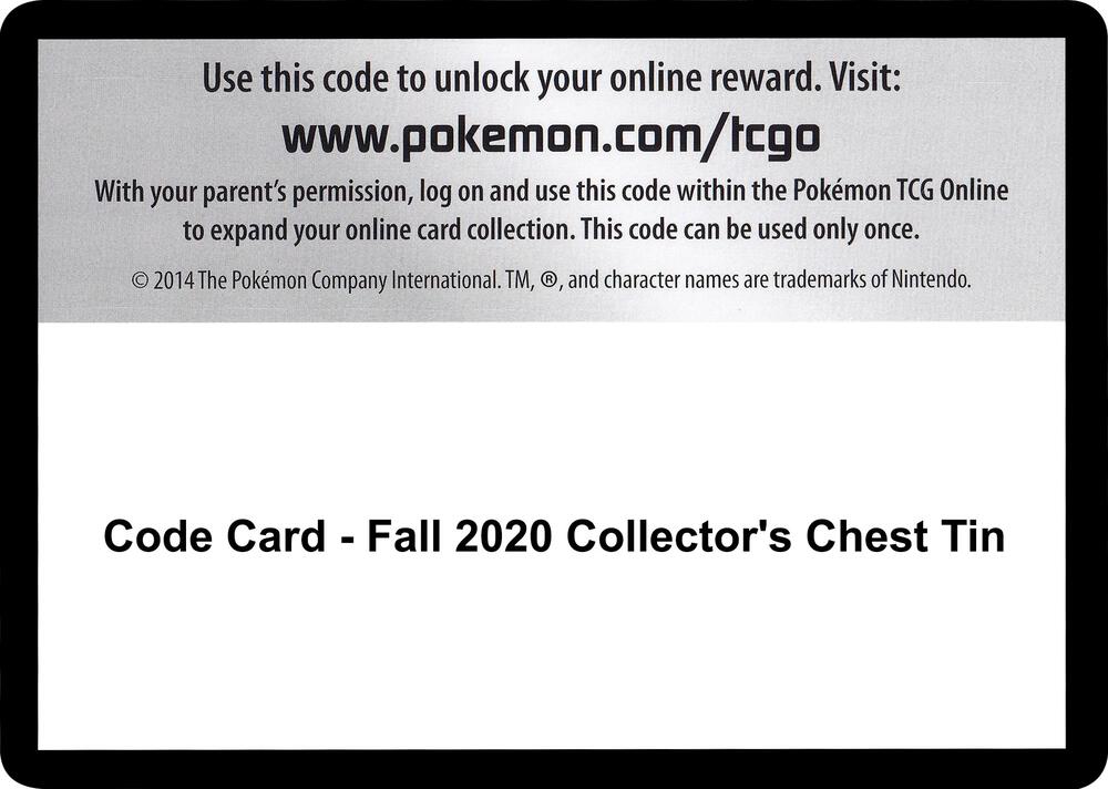 Code Card - Fall 2020 Collector's Chest Tin card image