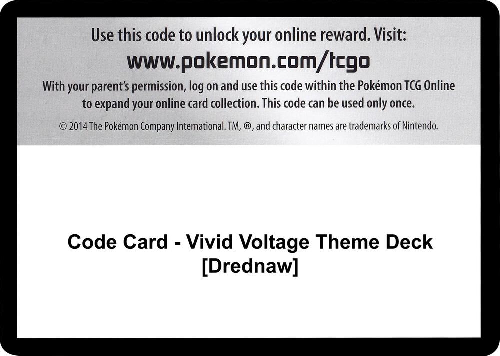 Code Card - Vivid Voltage Theme Deck [Drednaw] card image