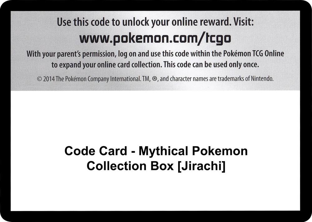 Code Card - Mythical Pokemon Collection Box [Jirachi] card image