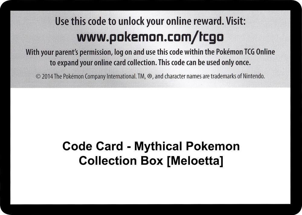 Code Card - Mythical Pokemon Collection Box [Meloetta] card image