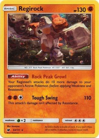 Regirock - 53/111 (Cosmos Holo) card image